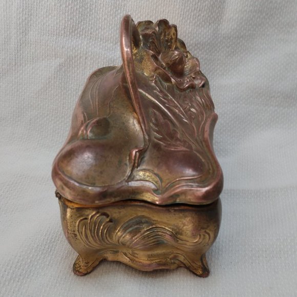 🎬Vintage🎬 ART NOUVEAU CASKET JEWELRY BOX - Picture 6 of 9